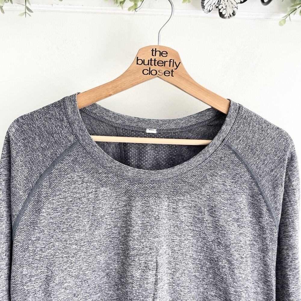 men's Lululemon gray long sleeve athletic top large hh5315 - Picture 2 of 3